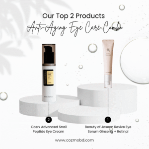 COSRX Snail Peptide Eye Cream + Beauty of Joseon Revive Eye Serum – Anti-Aging Eye Care Combo