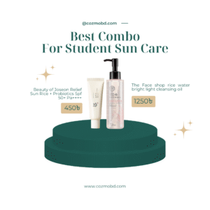 Beauty of Joseon Relief Sun SPF 50+ + The Face Shop Rice Water Bright Cleansing Oil – Student Sun Care Combo